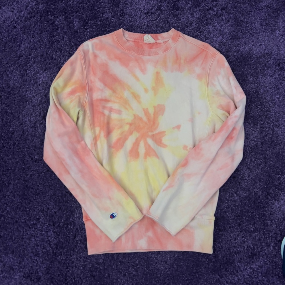 Tie-Dye Champion Crewneck Pullover
